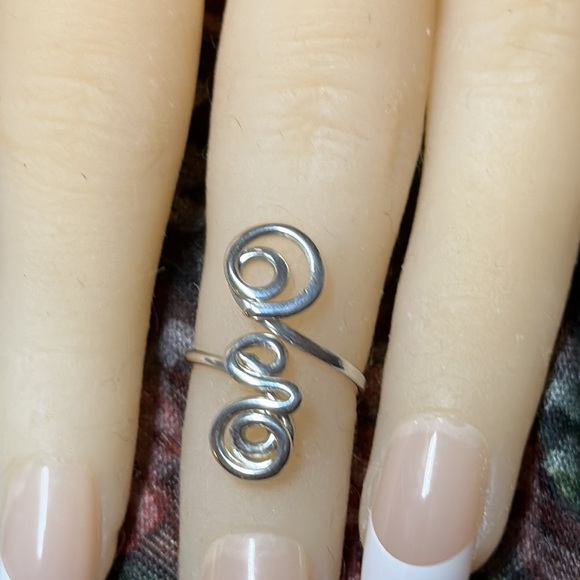 Sterling Silver Toe Ring- Adjustable Toe Ring- Unique- Midi/Knuckle Ring- Fs#33 - Picture 10 of 11